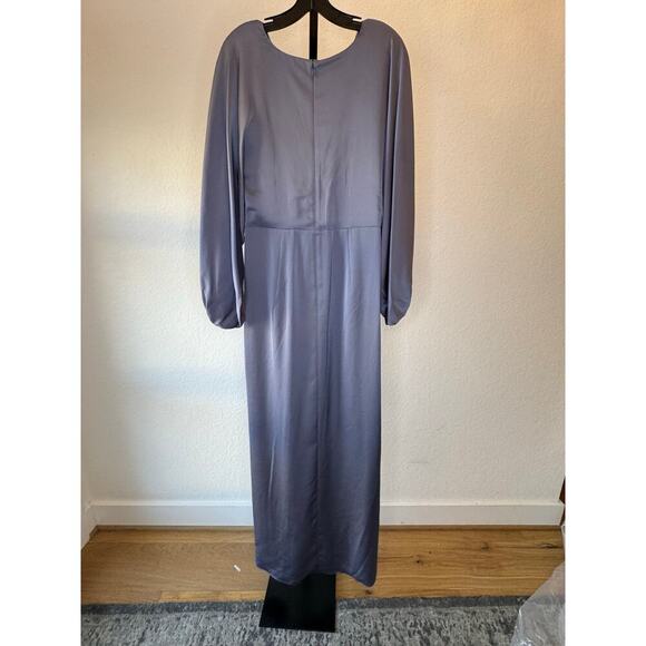 Sachin & Babi | Satin Gabby V Neck A Line Gown - Picture 8 of 8